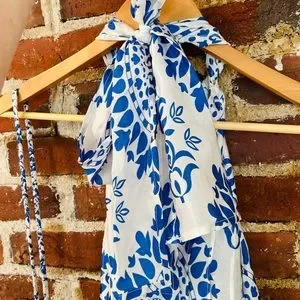 Lola Australia Dresses | 100% Silk Maxi Dress - Lola Australia | Color: Blue | Size: S | Estieottdesign's Closet